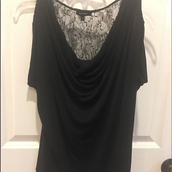 Express Tops - Express XS black lace sleeveless shirt top blouse